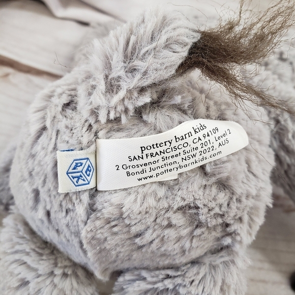 Pottery Barn Kids Elephant Plush Stuffed Toy Gray 11 Inch 2016 - Picture 7 of 10
